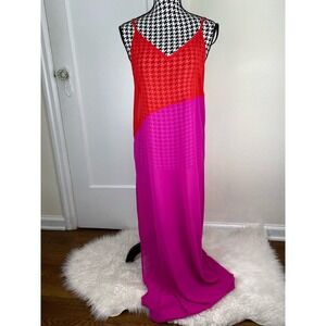 Lulus Size S Sheer Hot Pink Red Maxi Slip Dress
